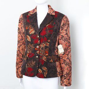 Coldwater Creek Jacquard Blazer Size 8